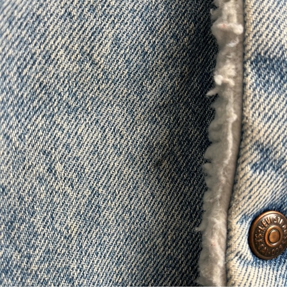 Levi's Jackets & Coats Vintage Levis Sherpa Lined Blue Denim Trucker Jacket Made In Usa